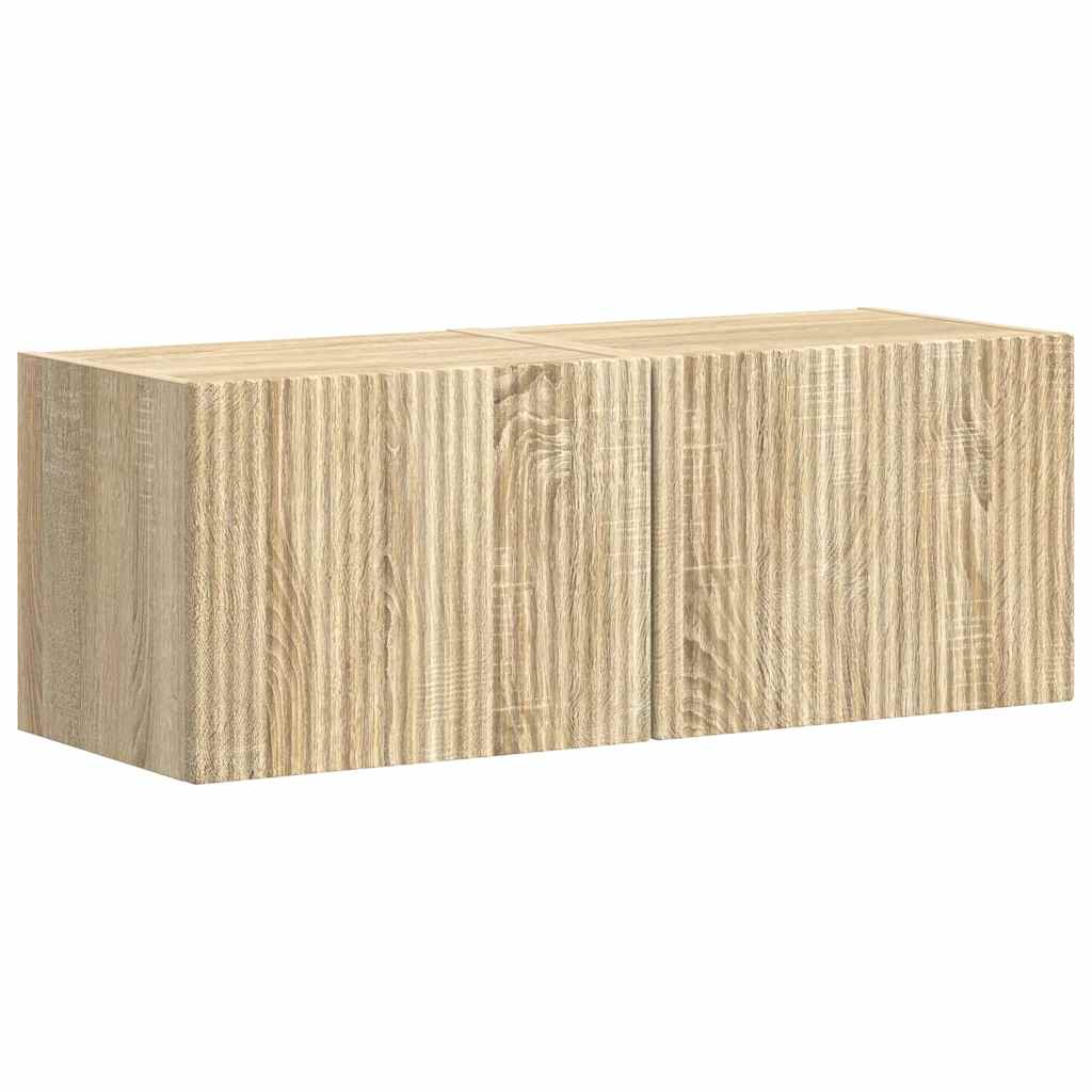 vidaXL TV Wall Cabinet 2 pcs Sonoma Engineered Wood 2