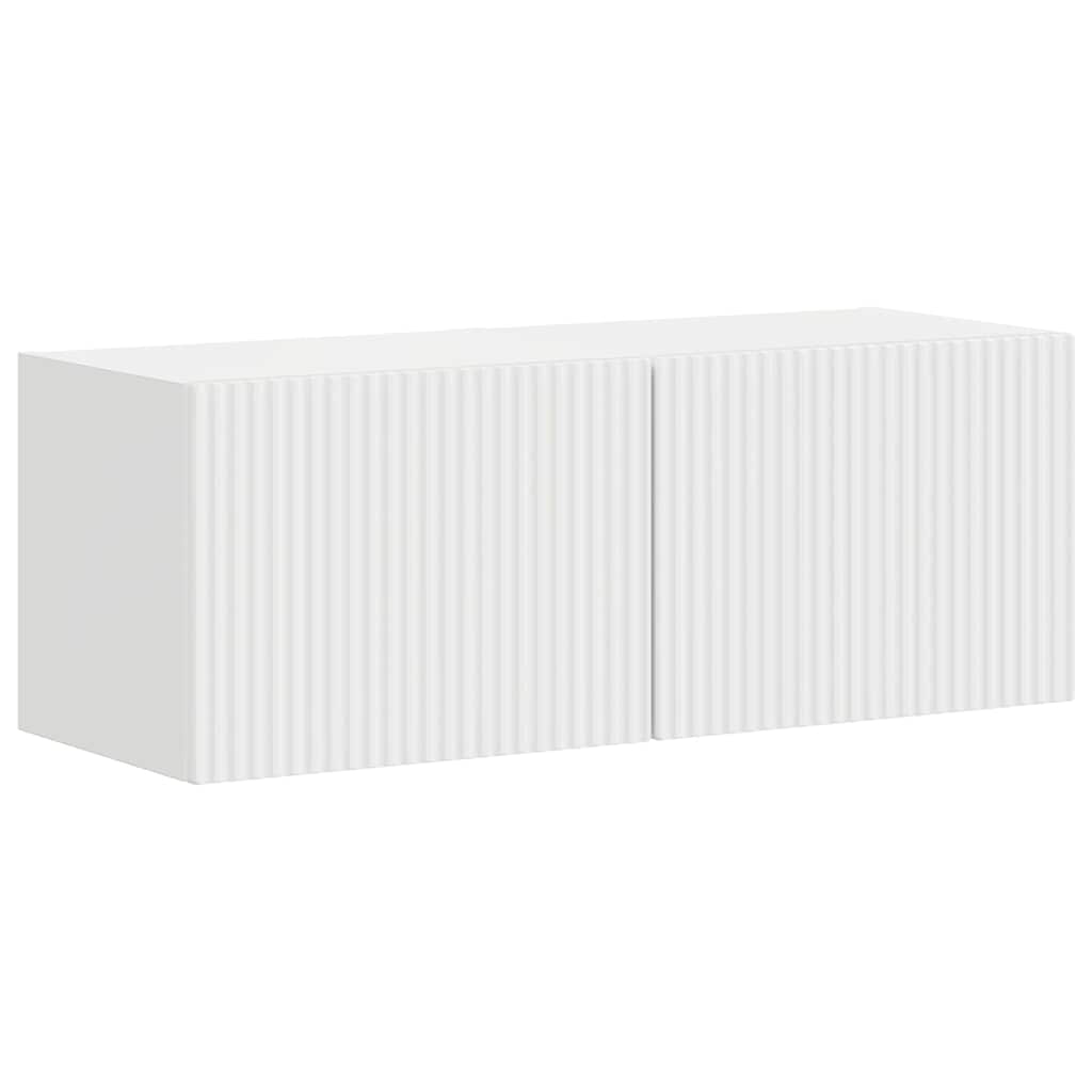 vidaXL TV Wall Cabinet 2 pcs Gloss White Engineered Wood 2