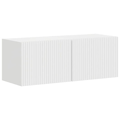 vidaXL TV Wall Cabinet 2 pcs Gloss White Engineered Wood 2