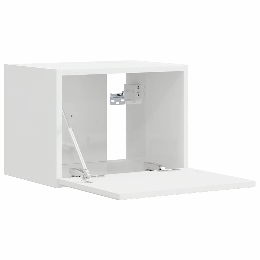 vidaXL TV Wall Cabinet 2 pcs Gloss White Engineered Wood 5