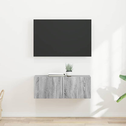 vidaXL TV Wall Cabinet 2 pcs Grey Sonoma Engineered Wood 1