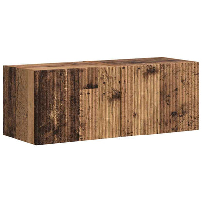 vidaXL TV Wall Cabinet 2 pcs Old Wood Engineered Wood 2