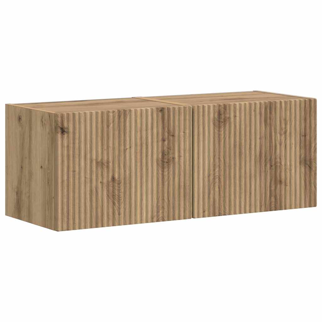 vidaXL TV Wall Cabinet 2 pcs Artisian Oak Engineered Wood 2