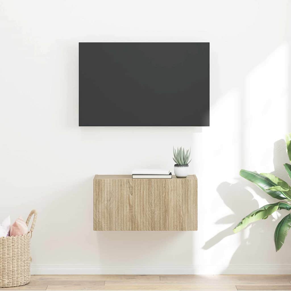 vidaXL TV Wall Cabinet 60 x 31 x 29.5 cm Sonoma Engineered Wood 1