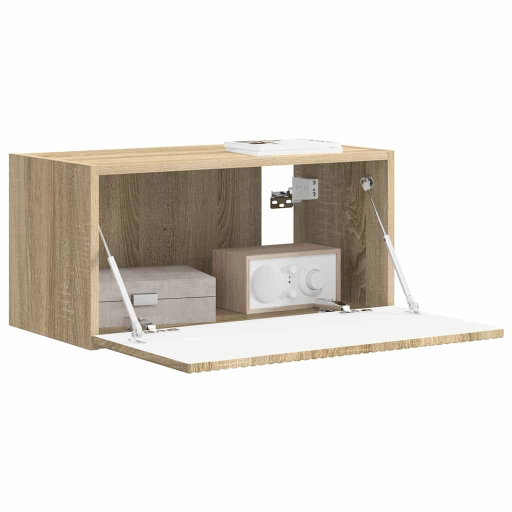 vidaXL TV Wall Cabinet 60 x 31 x 29.5 cm Sonoma Engineered Wood 3