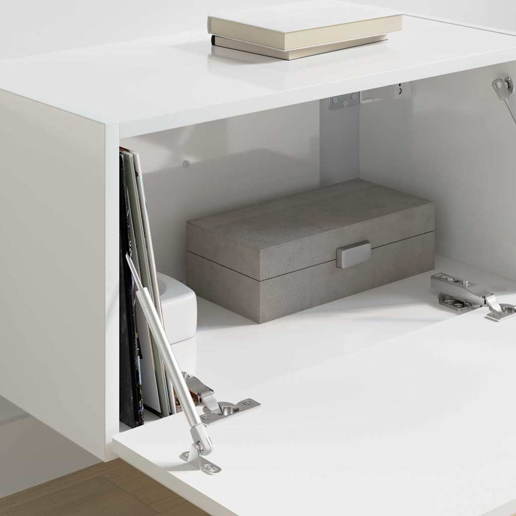 vidaXL TV Wall Cabinet 60 x 31 x 29.5 cm Gloss White Engineered Wood 4