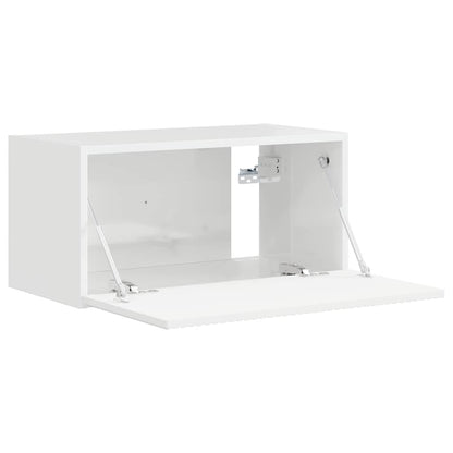 vidaXL TV Wall Cabinet 60 x 31 x 29.5 cm Gloss White Engineered Wood 5