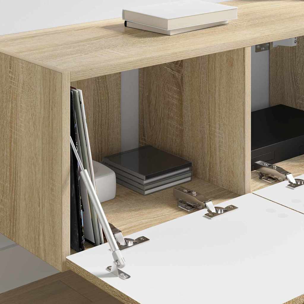 vidaXL TV Wall Cabinet 78.5 x 31 x 29.5 cm Sonoma Engineered Wood 4