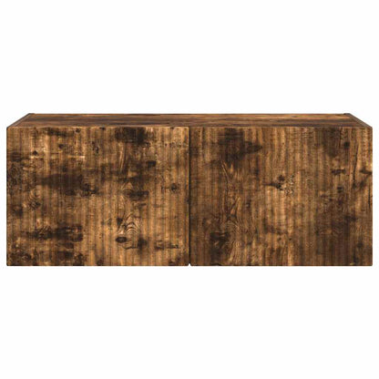 vidaXL TV Wall Cabinet 78.5 x 31 x 29.5 cm Smoked Oak Engineered Wood 6