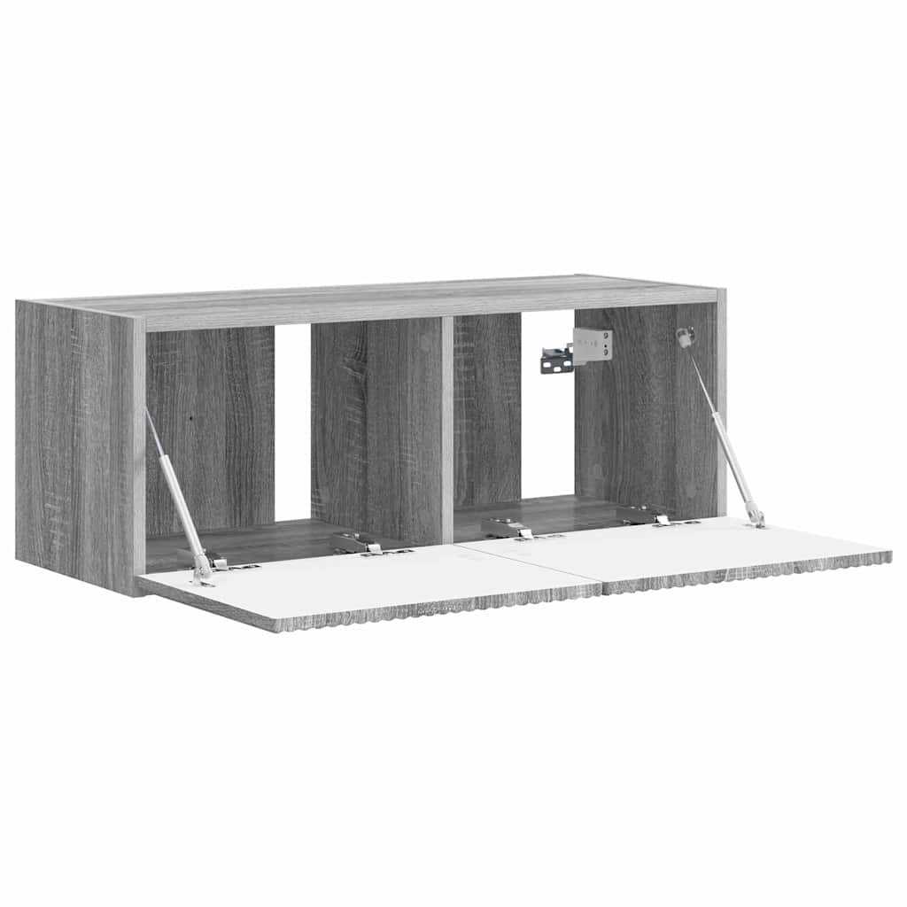 vidaXL TV Wall Cabinet 78.5 x 31 x 29.5 cm Grey Sonoma Engineered Wood 5
