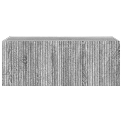 vidaXL TV Wall Cabinet 78.5 x 31 x 29.5 cm Grey Sonoma Engineered Wood 6