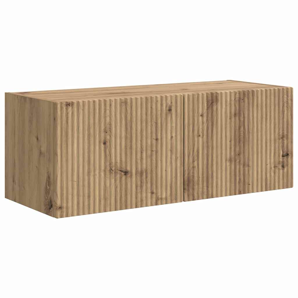 vidaXL TV Wall Cabinet 78.5 x 31 x 29.5 cm Artisian Oak 2