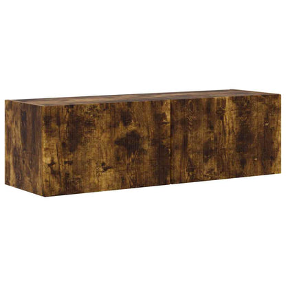 vidaXL TV Wall Cabinet 98 x 31 x 29.5 cm Smoked Oak Engineered Wood 2