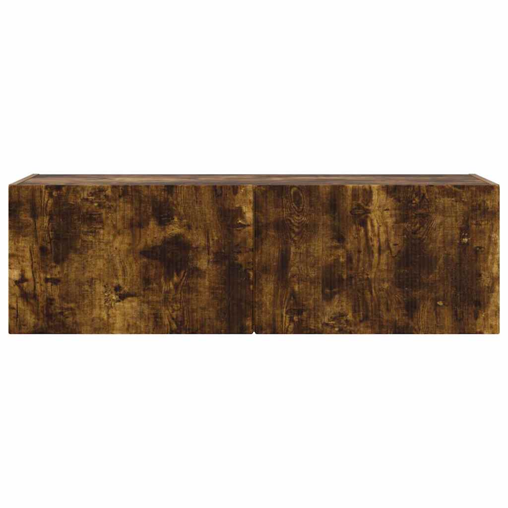 vidaXL TV Wall Cabinet 98 x 31 x 29.5 cm Smoked Oak Engineered Wood 6