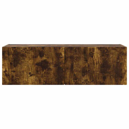 vidaXL TV Wall Cabinet 98 x 31 x 29.5 cm Smoked Oak Engineered Wood 6