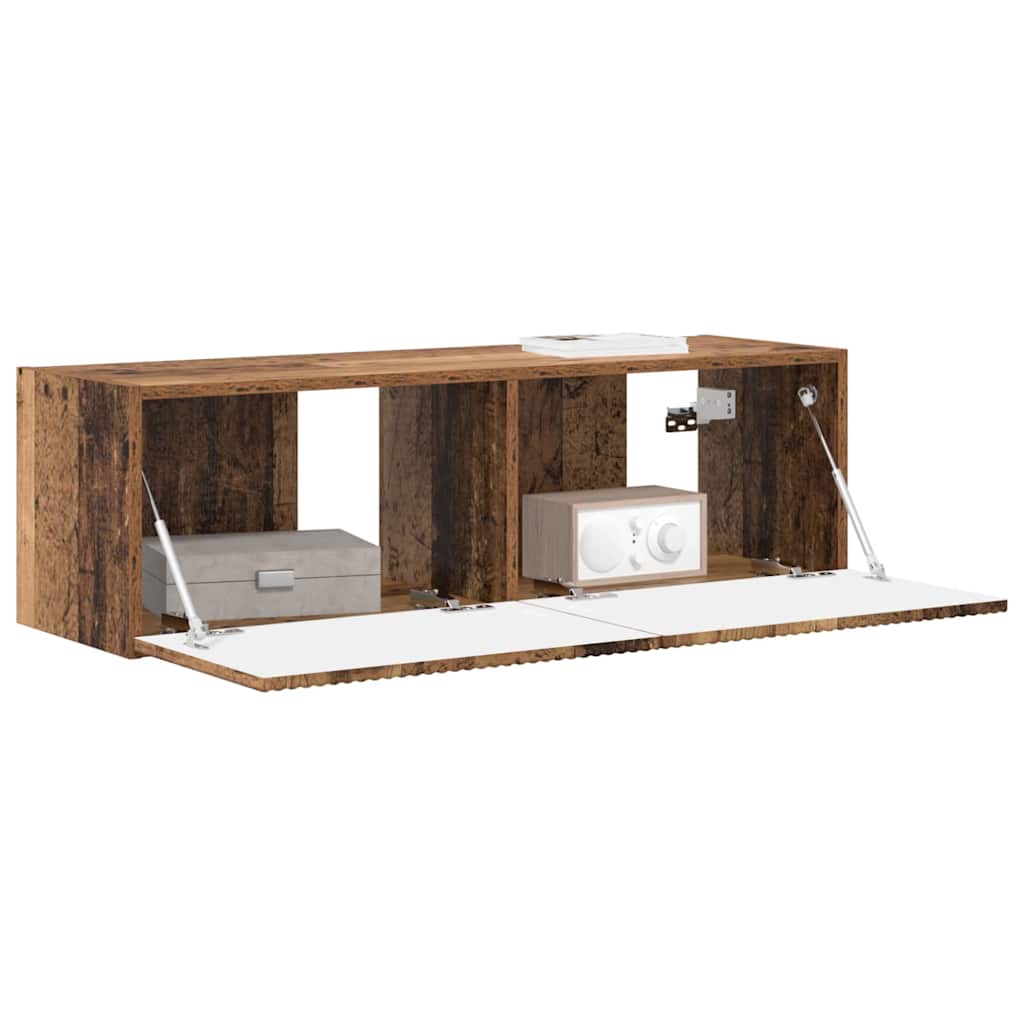 vidaXL TV Wall Cabinet 98 x 31 x 29.5 cm Old Wood Engineered Wood 3