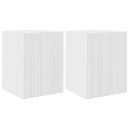vidaXL TV Wall Cabinet 2 pcs Gloss White Engineered Wood 2
