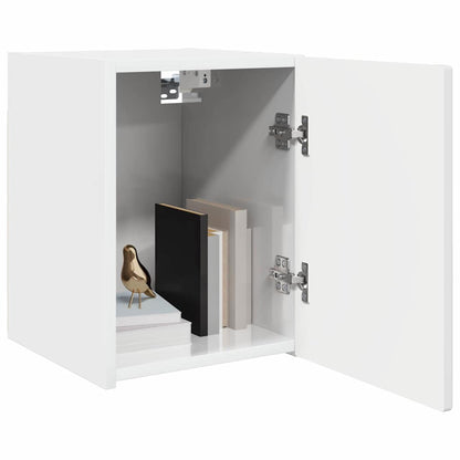 vidaXL TV Wall Cabinet 2 pcs Gloss White Engineered Wood 3