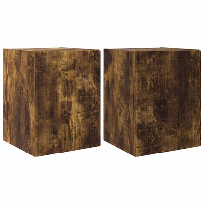 vidaXL TV Wall Cabinet 2 pcs Smoked Oak Engineered Wood 2
