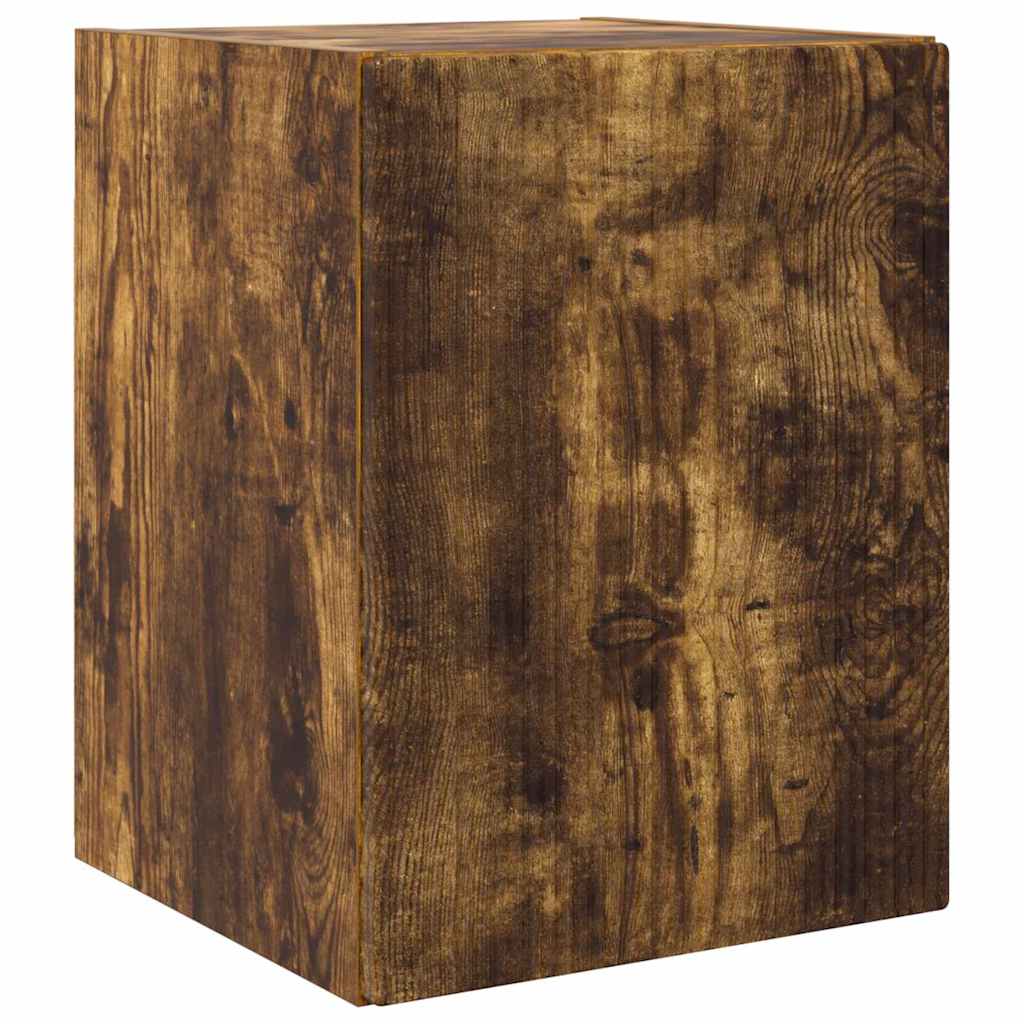 vidaXL TV Wall Cabinet 2 pcs Smoked Oak Engineered Wood 5