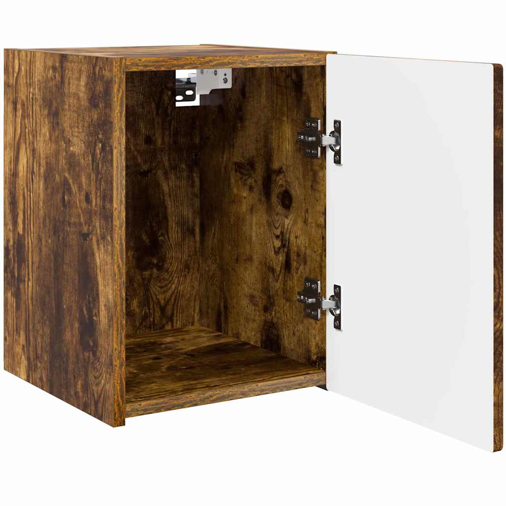 vidaXL TV Wall Cabinet 2 pcs Smoked Oak Engineered Wood 6