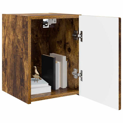 vidaXL TV Wall Cabinet 2 pcs Smoked Oak Engineered Wood 3