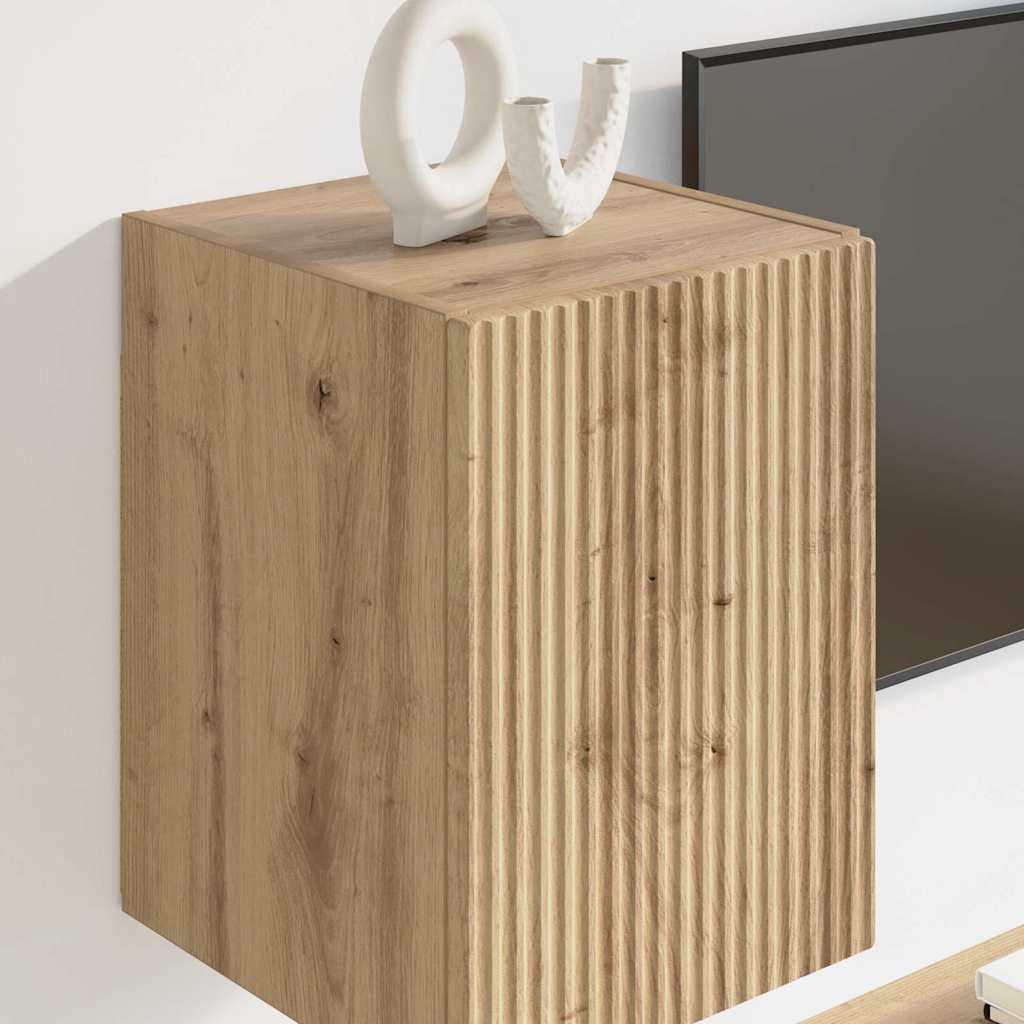 vidaXL TV Wall Cabinet 2 pcs Artisian Oak Engineered Wood 4