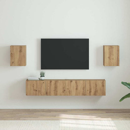 vidaXL TV Wall Cabinet 2 pcs Artisian Oak Engineered Wood 1
