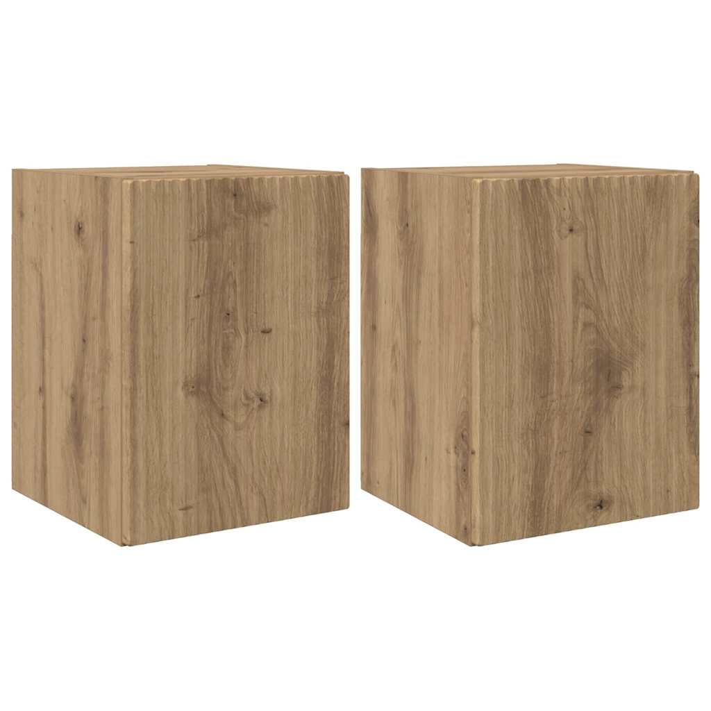 vidaXL TV Wall Cabinet 2 pcs Artisian Oak Engineered Wood 2