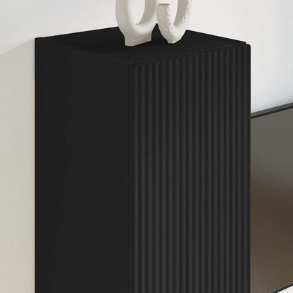vidaXL TV Wall Cabinet 30 x 31 x 60 cm Black Engineered Wood 4