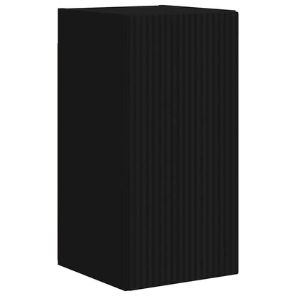 vidaXL TV Wall Cabinet 30 x 31 x 60 cm Black Engineered Wood 2