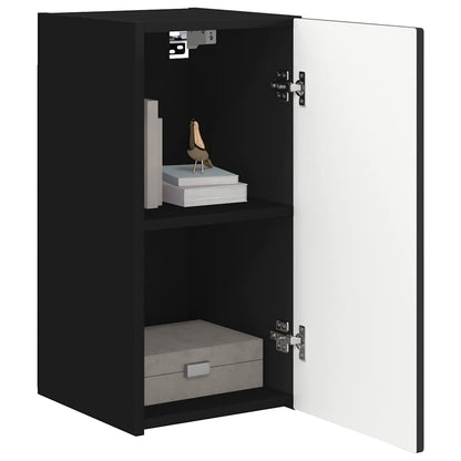 vidaXL TV Wall Cabinet 30 x 31 x 60 cm Black Engineered Wood 3