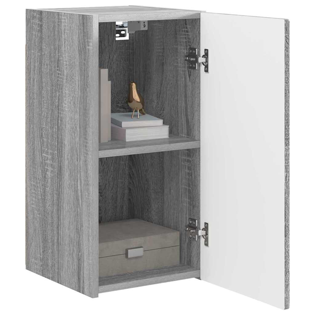 vidaXL TV Wall Cabinet 2 pcs Grey Sonoma Engineered Wood 3