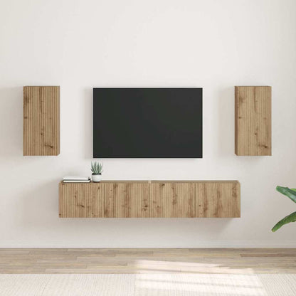 vidaXL TV Wall Cabinet Engineered Wood 2 pcs 30 x 31 x 60 cm
