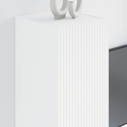 vidaXL TV Wall Cabinet 30 x 31 x 80 cm White Engineered Wood 4