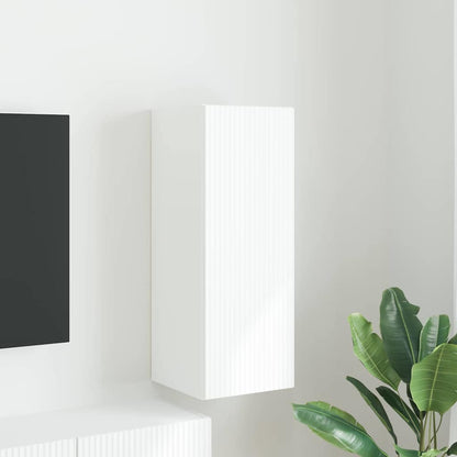 vidaXL TV Wall Cabinet 30 x 31 x 80 cm White Engineered Wood 1