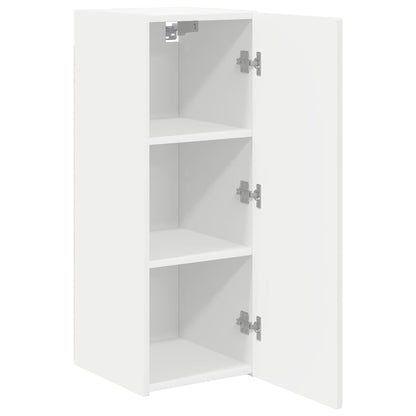 vidaXL TV Wall Cabinet 30 x 31 x 80 cm White Engineered Wood 5