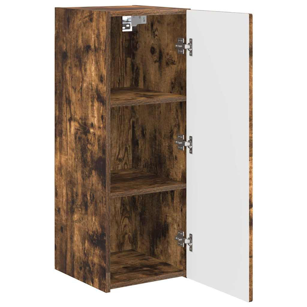 vidaXL TV Wall Cabinet 30 x 31 x 80 cm Smoked Oak Engineered Wood 5