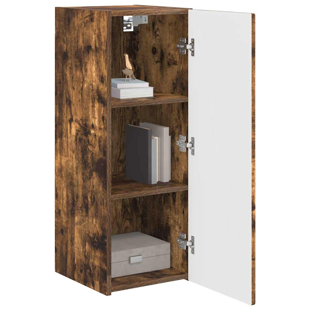 vidaXL TV Wall Cabinet 30 x 31 x 80 cm Smoked Oak Engineered Wood 3