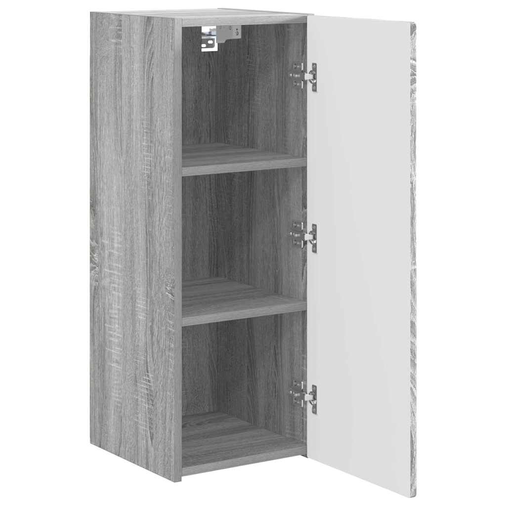 vidaXL TV Wall Cabinet 30 x 31 x 80 cm Grey Sonoma Engineered Wood 5