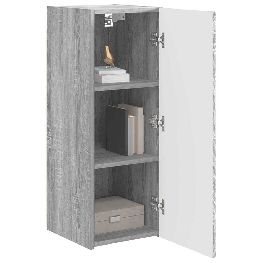 vidaXL TV Wall Cabinet 30 x 31 x 80 cm Grey Sonoma Engineered Wood 3