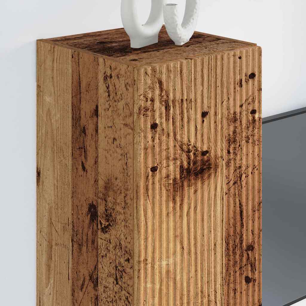 vidaXL TV Wall Cabinet 30 x 31 x 80 cm Old Wood Engineered Wood 4