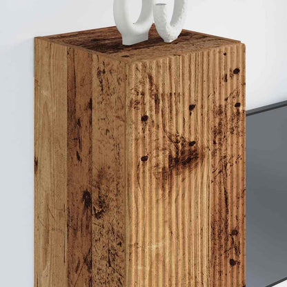 vidaXL TV Wall Cabinet 30 x 31 x 80 cm Old Wood Engineered Wood 4
