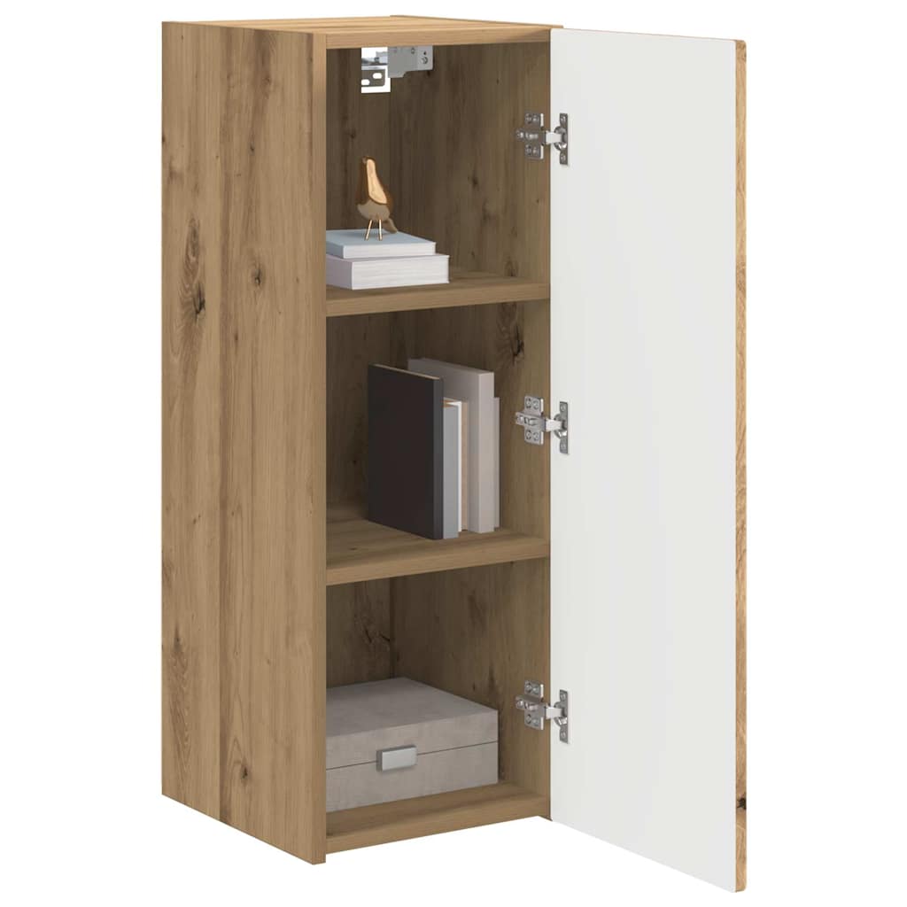 vidaXL TV Wall Cabinet 30 x 31 x 80 cm Artisian Oak Engineered Wood 3