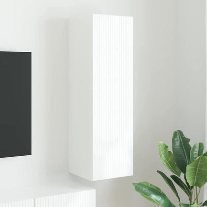 vidaXL TV Wall Cabinet 30 x 31 x 100 cm White Engineered Wood 1
