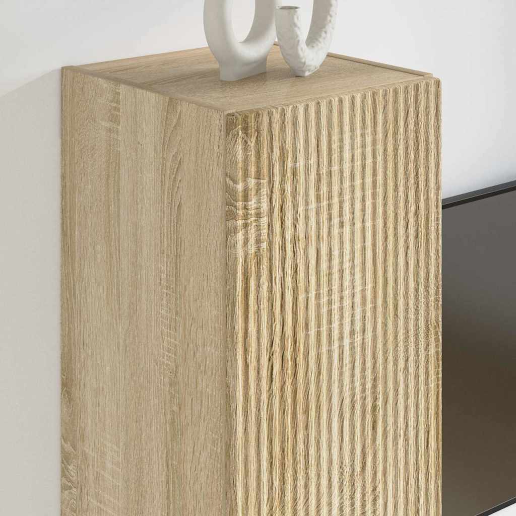 vidaXL TV Wall Cabinet 30 x 31 x 100 cm Sonoma Engineered Wood 4