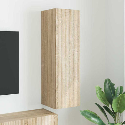 vidaXL TV Wall Cabinet 30 x 31 x 100 cm Sonoma Engineered Wood 1