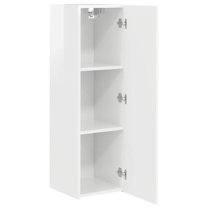 vidaXL TV Wall Cabinet 30 x 31 x 100 cm Gloss White Engineered Wood 5