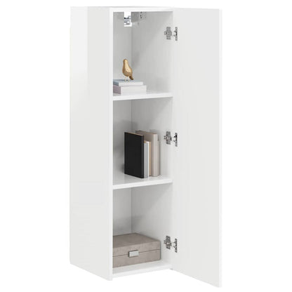 vidaXL TV Wall Cabinet 30 x 31 x 100 cm Gloss White Engineered Wood 3