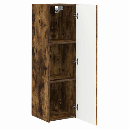 vidaXL TV Wall Cabinet 30 x 31 x 100 cm Smoked Oak Engineered Wood 5